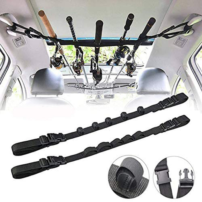 Adjustable In-car Fishing Rod Fixing With Roof