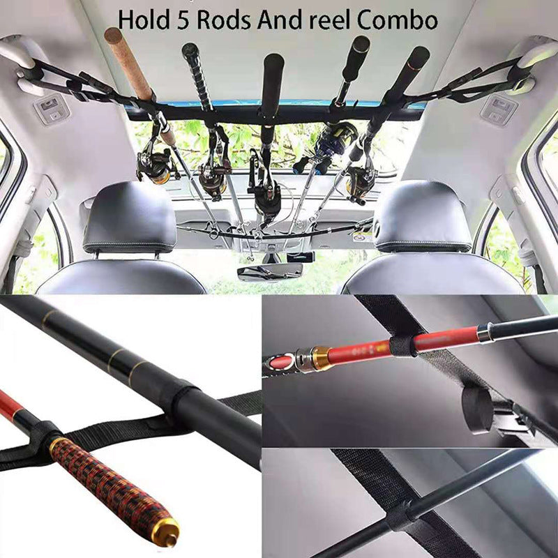 Adjustable In-car Fishing Rod Fixing With Roof
